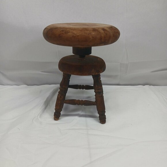 Vintage Doll Wooden Stool - Picture 1 of 12